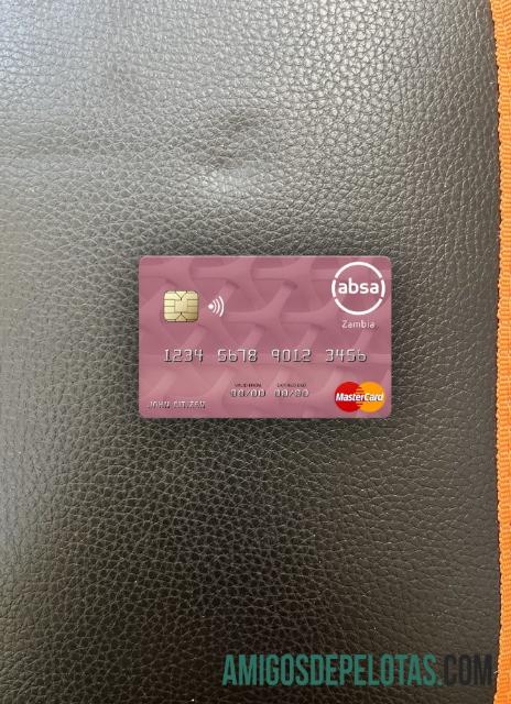 Zâmbia Absa Bank Zâmbia Plc Mastercard Photolook Frente exemplo